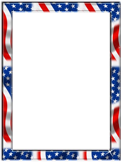 Printable American Flag Border